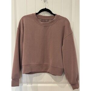 Luluemon Softstreme Perfectly Oversized Cropped Crew Neck Sweatshirt Size 4